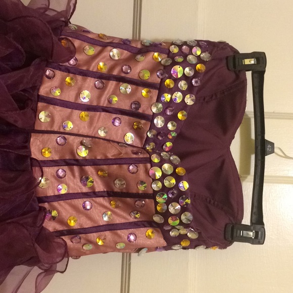 Beaded corset prom dress - Picture 6 of 8